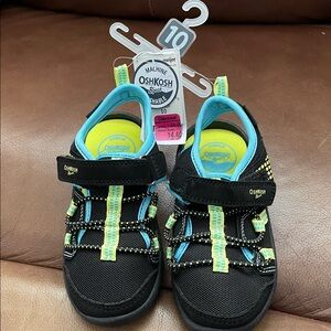 OshKosh B'gosh Black and Blue Kids Water Shoes/Sandals